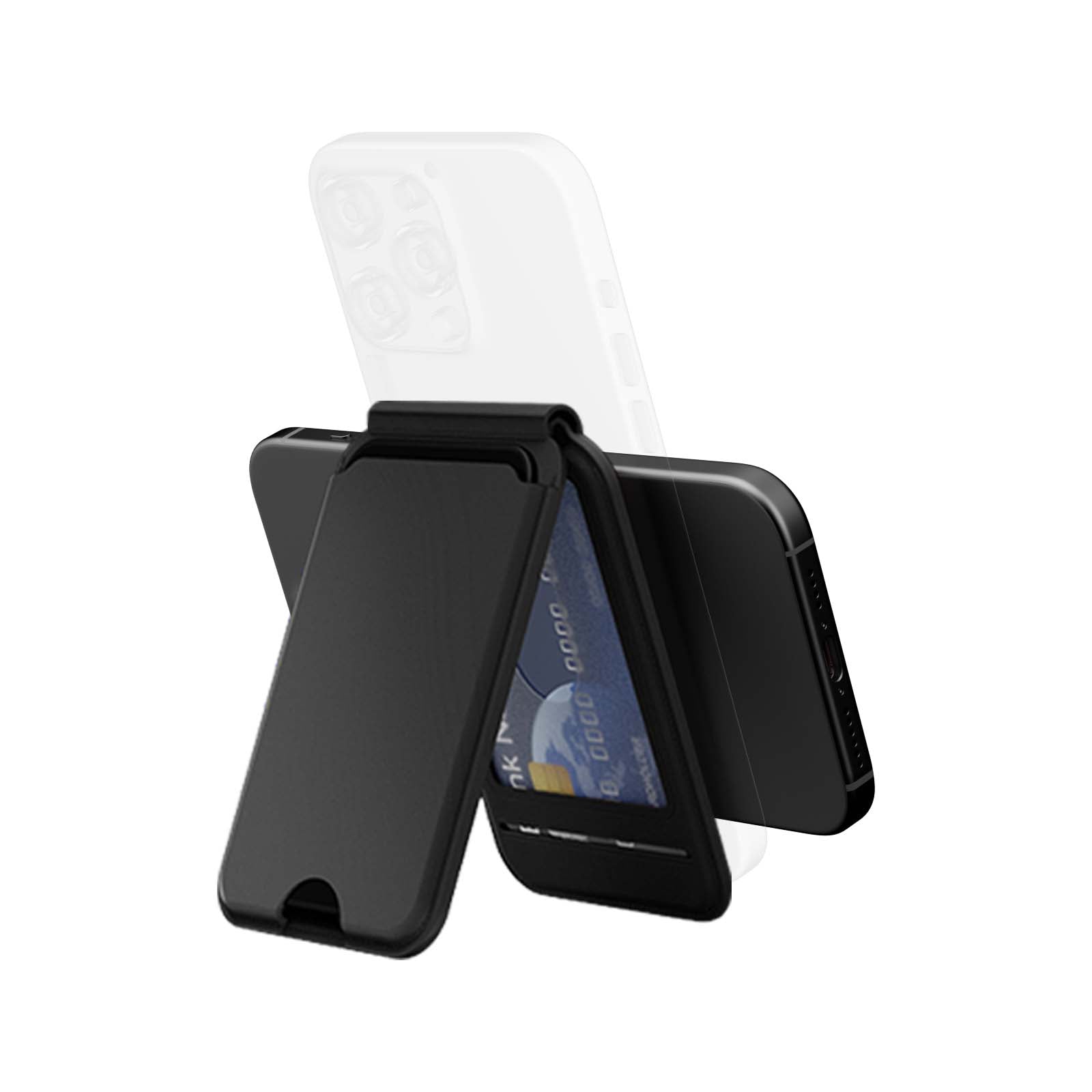 Magnetic Phone Stand with 3 Card Slots
